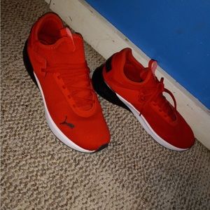 Red puma sneakers size 12